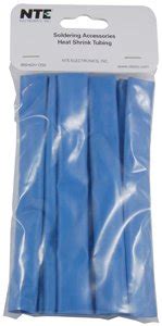 NTE Electronics 47-20806-BL Heat Shrink Tubing, Thin Wall, 2:1 Shrink ...