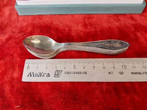Ложки чайные Набор 6 шт Набор в коробке , Чайная ложка МНЦ С РУБЛЯ