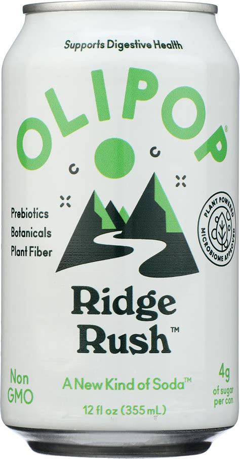 Amazon.com : OLIPOP Prebiotic Soda, Ridge Rush, Blend of Prebiotics ...