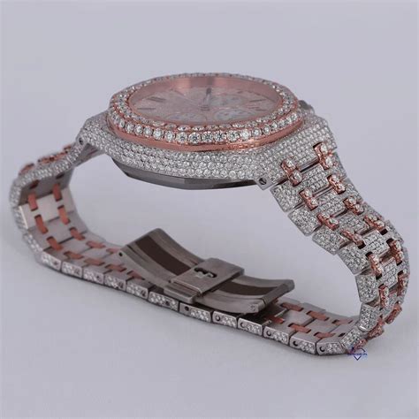 Moissanite Diamond Watch - Luxury Watch in VVS Moissanite Diamond Fully ...