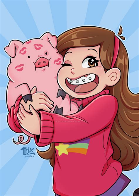 Mabel and Waddles by trixilustra on DeviantArt
