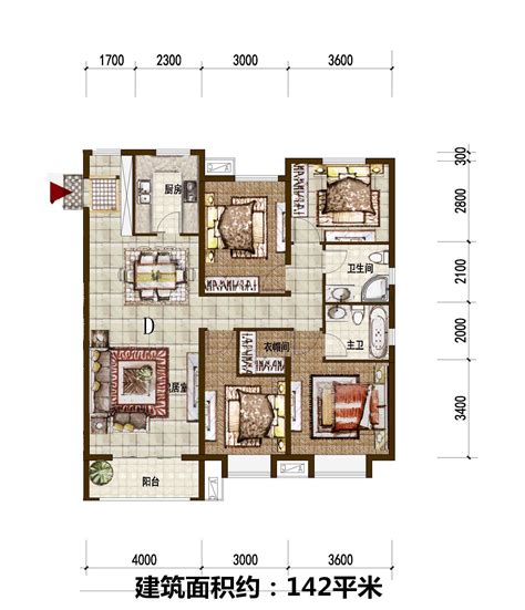 恒大曹家巷广场三室两厅一卫户型图,3室2厅1卫86.38平米- 成都透明房产网
