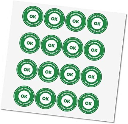 BlackArto QC Pass Stickers - 1 Inch Round Circle in Green Color QC Pass ...