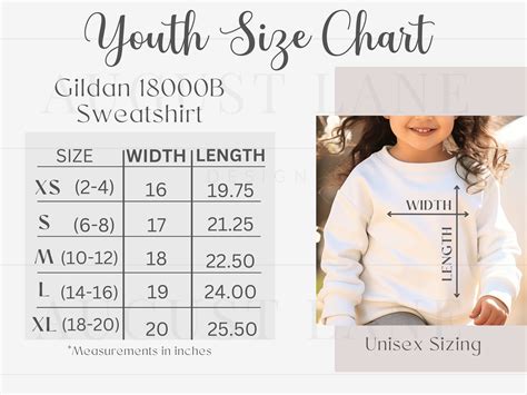 Gildan 18000B Size Chart, Gildan Youth Sweatshirt Size Chart, Gildan ...