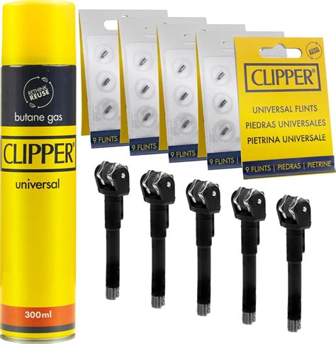 Clipper Lighter Accessory Kit | Gas Refill 300ml - Replacement Wheels ...