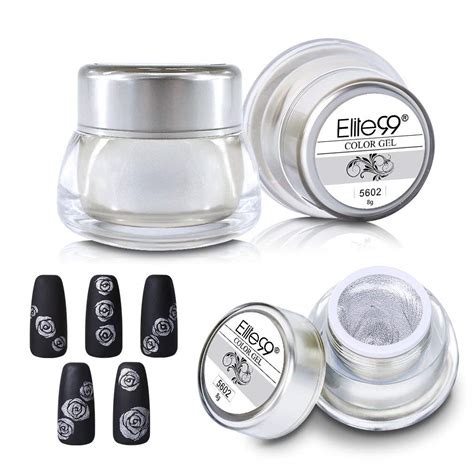 Buy Elite99 Pure Painting Gel 8g Nail Art Paint Draw Acrylic Glitter ...