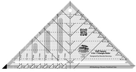 How to Use a Quarter Square Triangle Ruler for Quilting 的图像结果