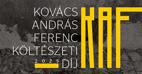 Kovács András Ferenc Költészeti Díj 2025 - Átadó ünnepség, Studium HUB ...