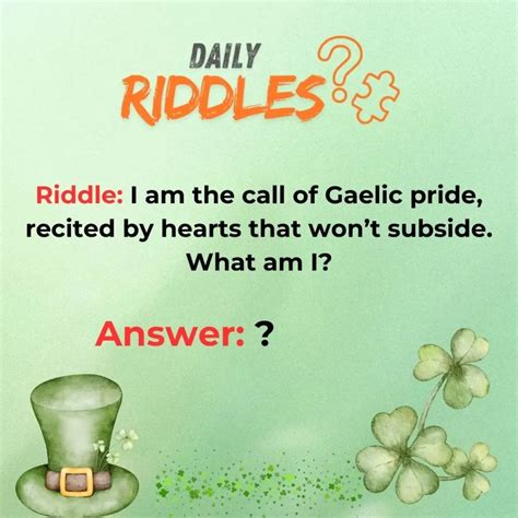 150 Easy Irish Riddles to Boost Your Brainpower - Daily Riddles