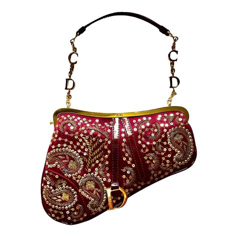 NEW F/W 2002 Christian Dior by John Galliano Paisley Sequin Mini Saddle ...