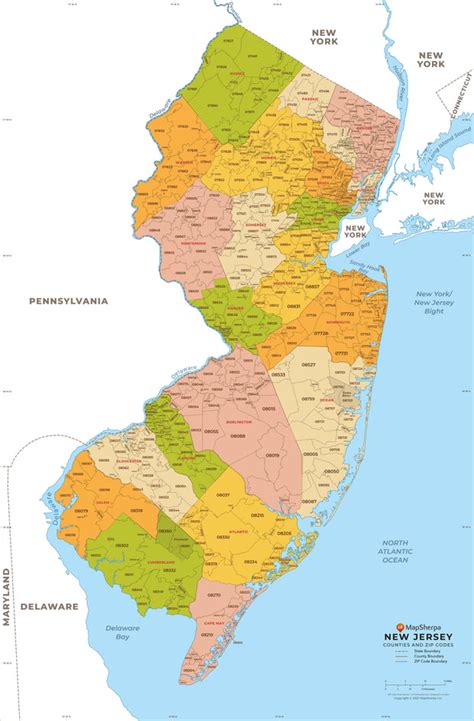 Image result for NJ Area Code Map
