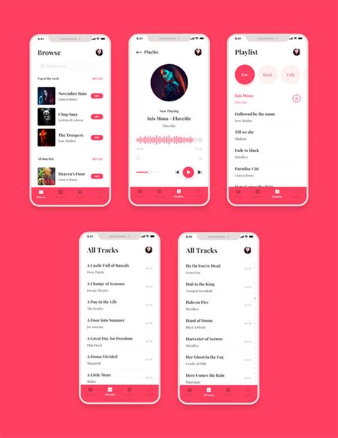 音乐播放器App设计_MirrorMirr0r-站酷ZCOOL
