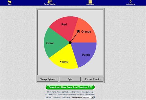 Image result for Math Probability Spinner