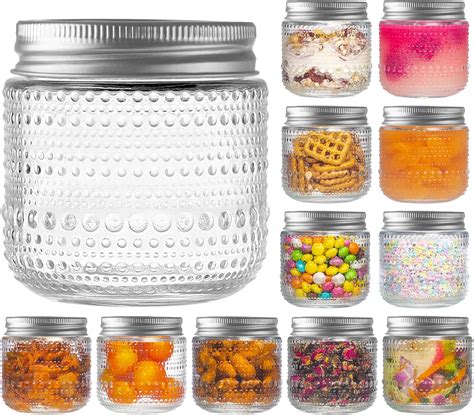 Amazon.com: WACOI Mason Jars 8 Oz with Lids 12 Packs, Vintage Small ...