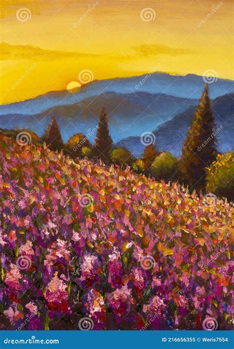 Flowers Paintings Monet Painting Claude Impressionism Stock Image - Image of violet, painting ...