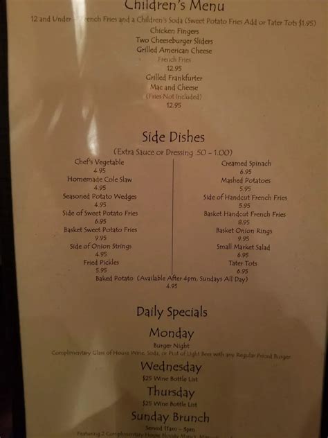 BK Sweeney's Uptown Grille Menu - Updated October 2025