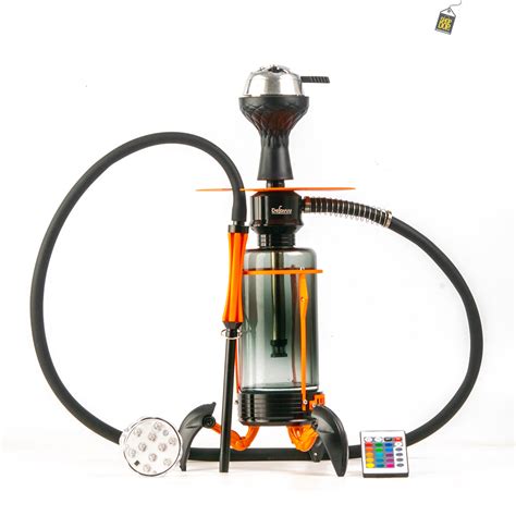 Buy Crab X-Function Hookah with LED Light - Orange – shopdop.in