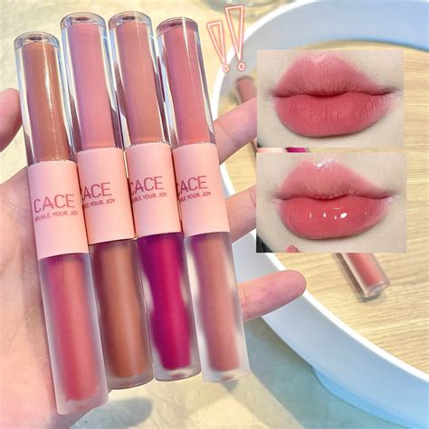 Matte-Velvet-Double-Head-Lip-Gloss-Sexy-Red-Tint-Liquid-Lipstick-Waterproof-Lipgloss-Lasting-Lip ...