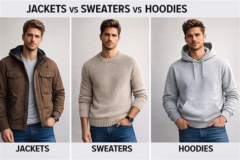 Jackets vs Sweaters vs Hoodies What Sets Them Apart and When to Wear Each