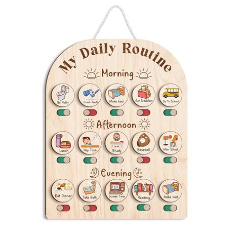 Tinykidz Daily Routine Chart For Kids Visual Schedule Routine Chart ...
