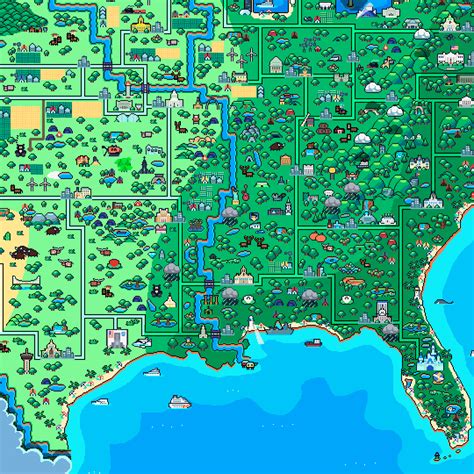 Maps on the Web | Pixel art landscape, Pixel art design, Pixel art games