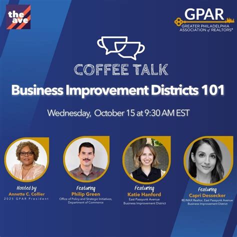 Coffee Talk with Business Improvement Districts 101 - Greater ...