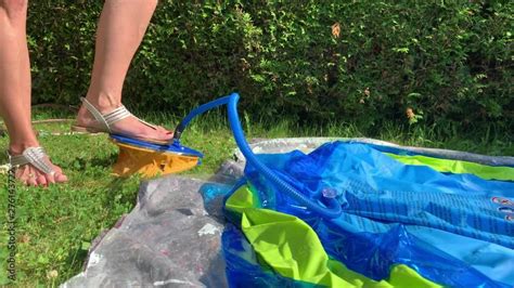 Woman Using a Foot Pump 的图像结果
