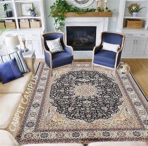 Buy Carpet Campus Kashmiri Silk Carpets for Home-Living Room-Bedroom ...