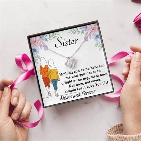 Sister Necklace - Little Sister Necklace Gift From Big Brother – Fabunora