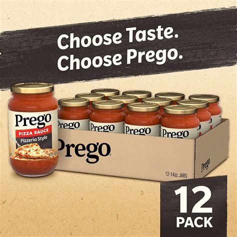 Prego Pizzeria Style Pizza Sauce 14oz Jar - Pack of 12 | Delicious ...