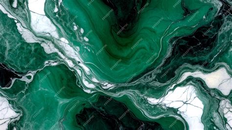 Premium Photo | Green and White Marble Texture with Black Veins