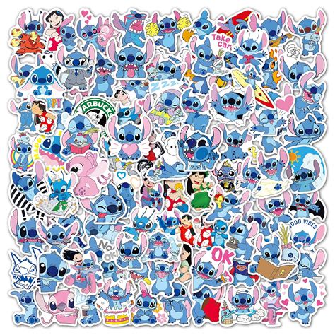 FlyBuy HUB Lillo and Stitch Aesthetic Vinyl Journal Stickers for Phone ...