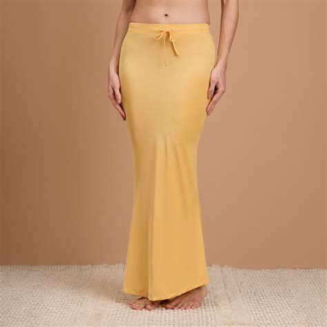 Mermaid Saree Petticoat-NYOE01-Yellow – Nykd by Nykaa