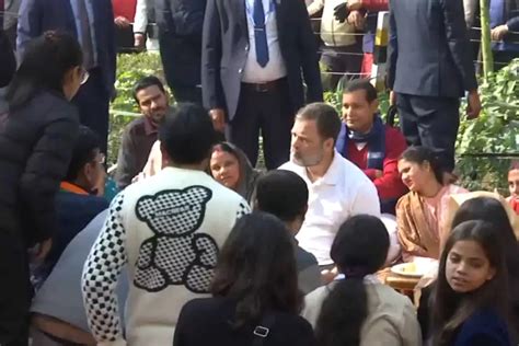 Rahul interacts with people in Rithala as part of his campaign for ...