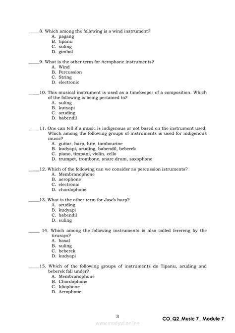 Image result for Music Grade 7 Quarter 2 Module 2 Answer Key
