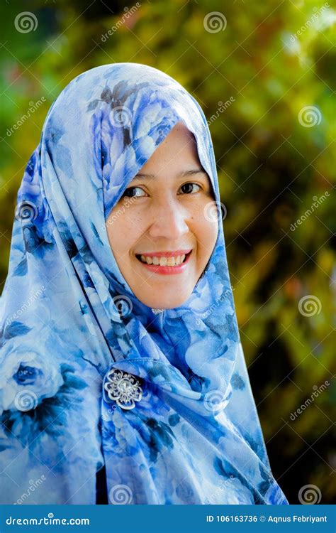 Indonesian Muslim Model Wearing Hijab Stock Photo - Image of woman ...