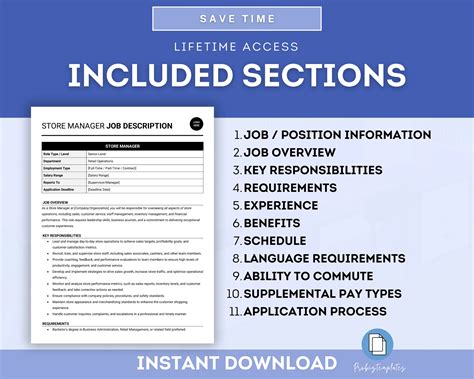 Store Manager Job Description Template | ProBizTemplates