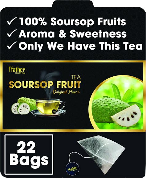 Amazon.com : TFATHER – Soursop Tea Bags, 100/100 Pure Soursop Fruits ...