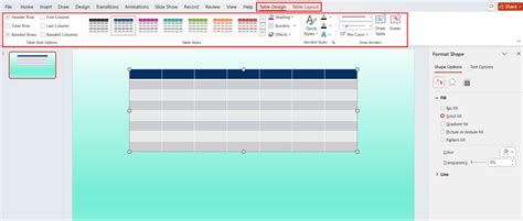 Image result for Format Table Cells in PowerPoint