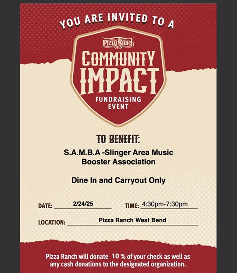 Pizza Ranch (West Bend) for Hawaii Band & Choir Trip, Pizza Ranch (West ...