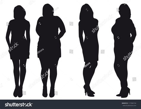 4,887 Female Fat Silhouette Thin Images, Stock Photos & Vectors | Shutterstock