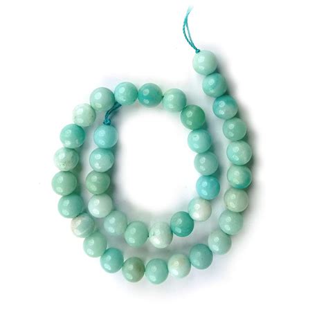Reiki Crystal Products Natural Amazonite Stone Loose Beads 10 mm Round ...