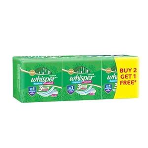 Buy Whisper Ultra Sanitary Pads, XL+ 45 Count Online at Low Prices in ...