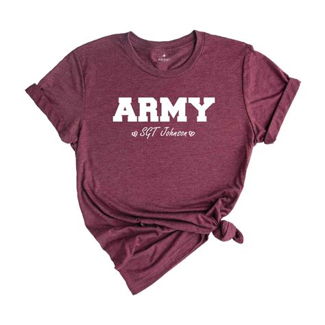 Custom Army shirt with name, Personalized Army Shirt, Army wife Shirt ...