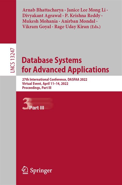 Buy Database Systems for Advanced Applications: 27th International ...
