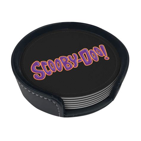 Scooby Doo Anime Funny Coasters,6 Pcs Leather Coasters That Protect ...