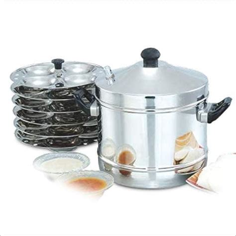 USHA SHRIRAM Stainless Steel Idli Cooker (6 Plates - 24 Button(dia-3cm ...