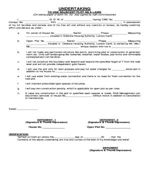 AFFIDAVIT (Worth Rs 50/- Stamp Paper) UNDERTAKING - Fill and Sign ...