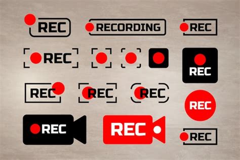 Flat design rec label set | Free Vector
