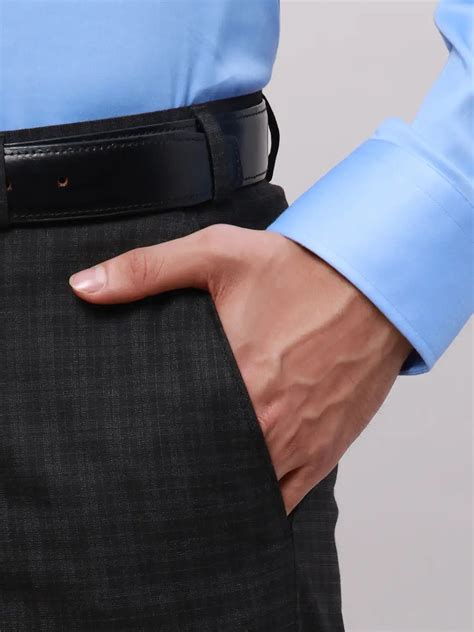 Park Avenue Men Black Smart Fit Checks Cotton Trousers – MyRaymond